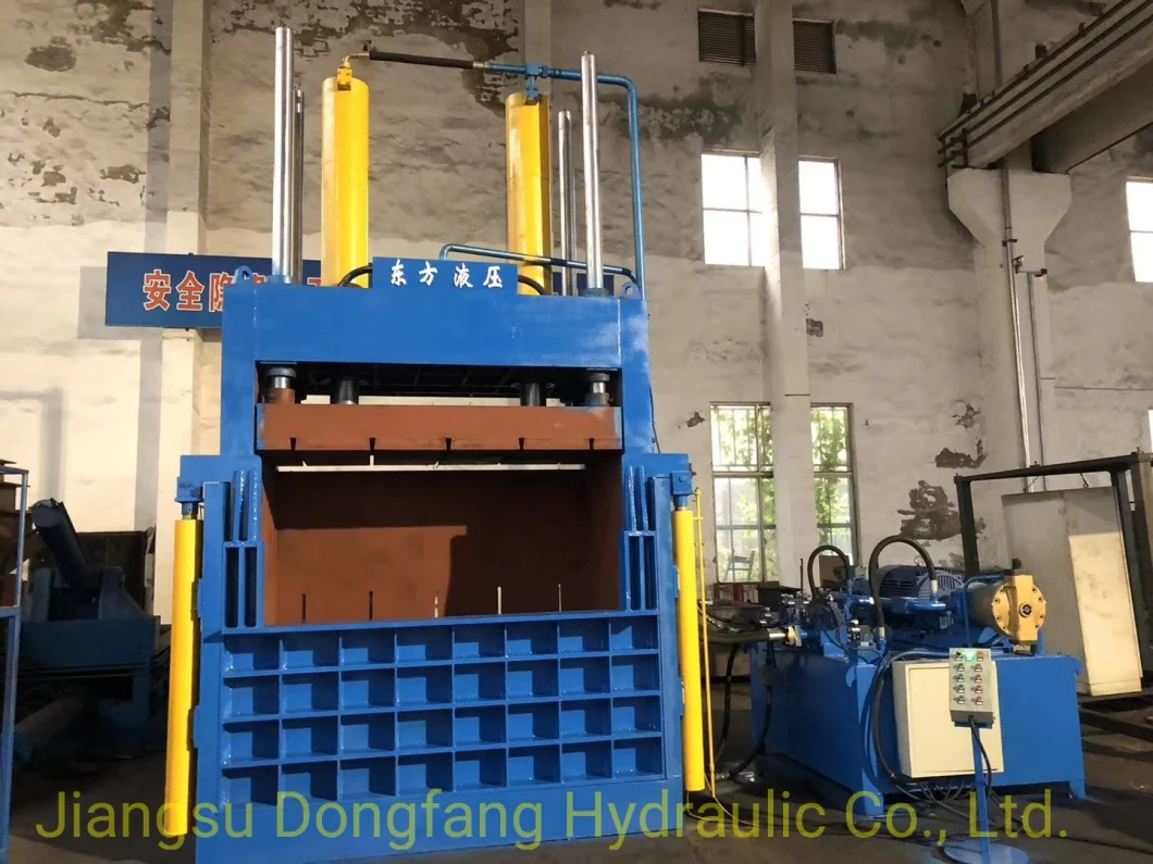 Vertical Baler Compactor Cardboard Cloth Plastic Bottles Baling Press Machine