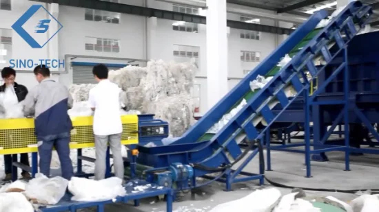 중국 장쑤성에서는 자재, 호일 백, 플라스틱 재활용, 느리게 작동하는 마찰 디스크 기계가 손실됩니다.
