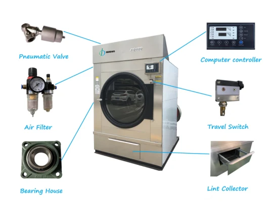 호텔, 병원, 세탁 서비스를 위한 대규모 프로모션 산업용 의류 건조기 기계